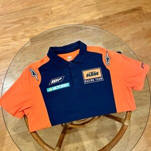 KTM Racing Team Race Gear Polo - Orange and Navy